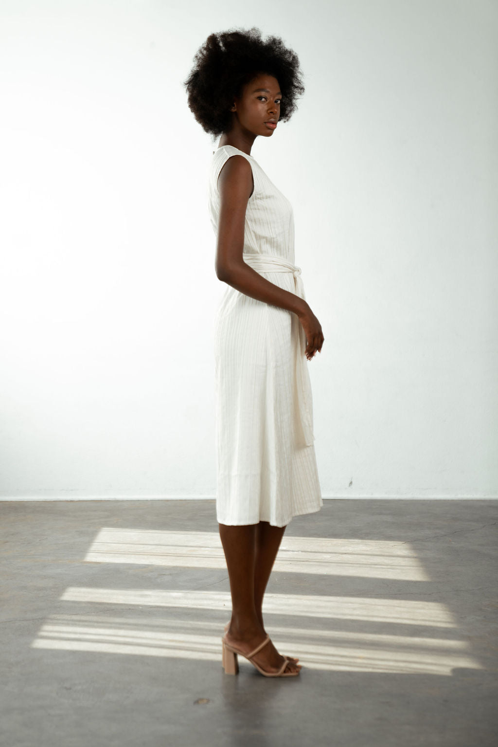 Ivory Tie Front Dress