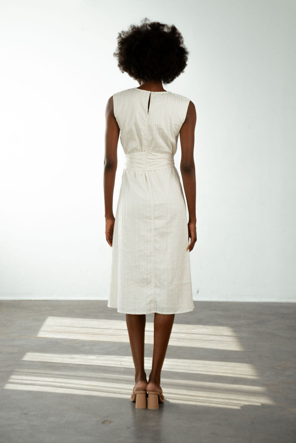 Ivory Tie Front Dress