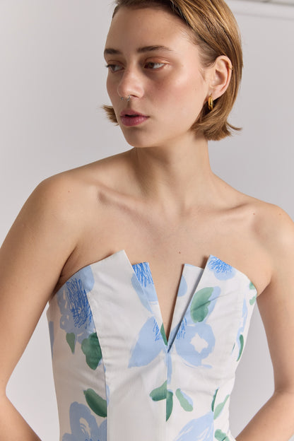 Coraza Dress- Peonia Blue