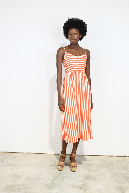 Corset Dress in Red Stripe