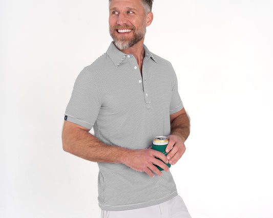 Performance Sport Range Polo- Gray Hobby Stripe 2026