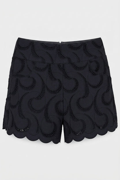Amy Shorts- Black Paisley