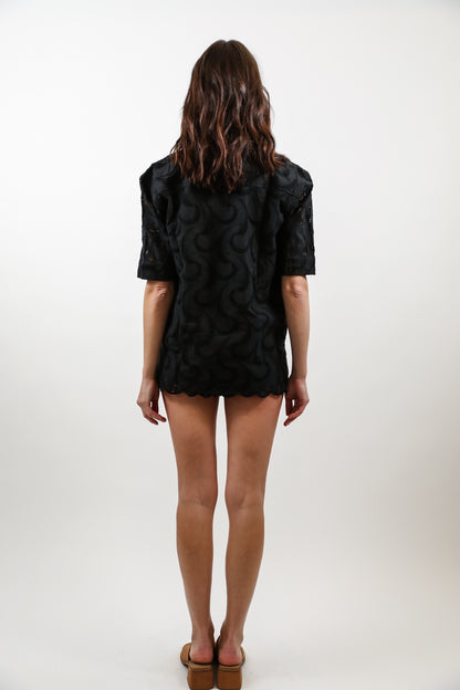 Amy Shorts- Black Paisley