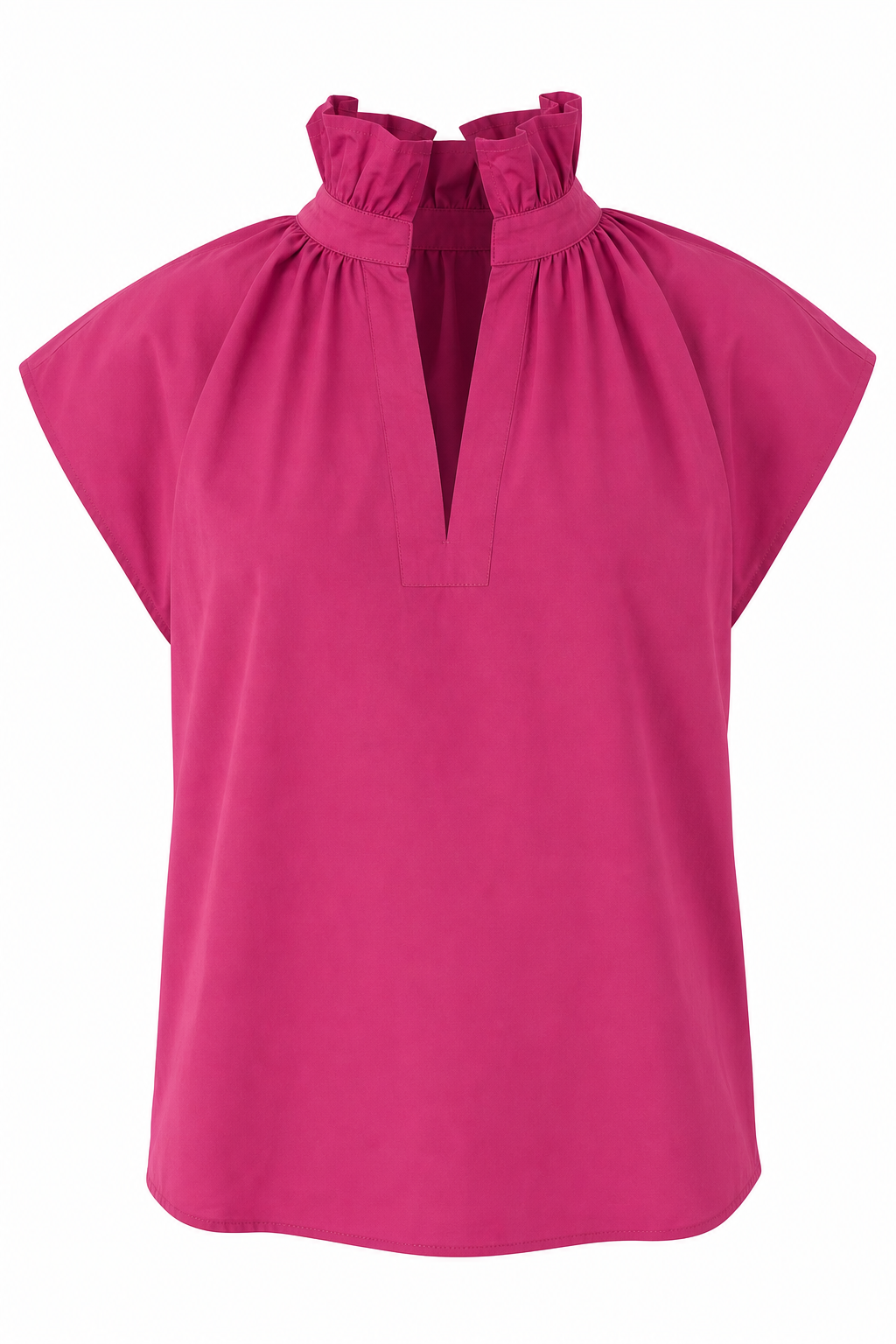 Vicki Short Sleeve Top- Dark Pink