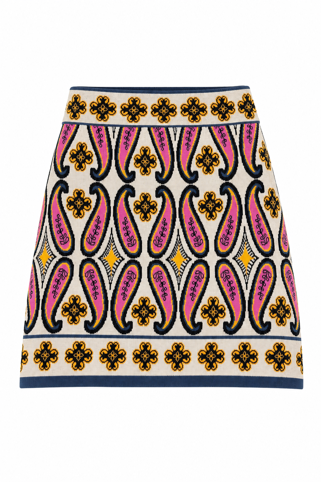 Knit Skirt- Paisley Jacquard