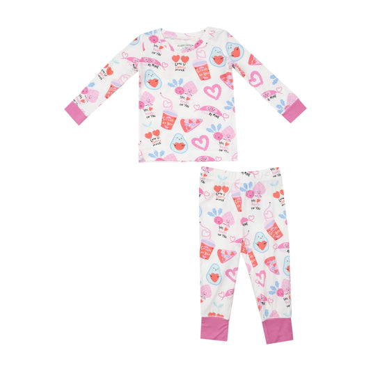 Loungewear Set- Pink Love You Much Foodie