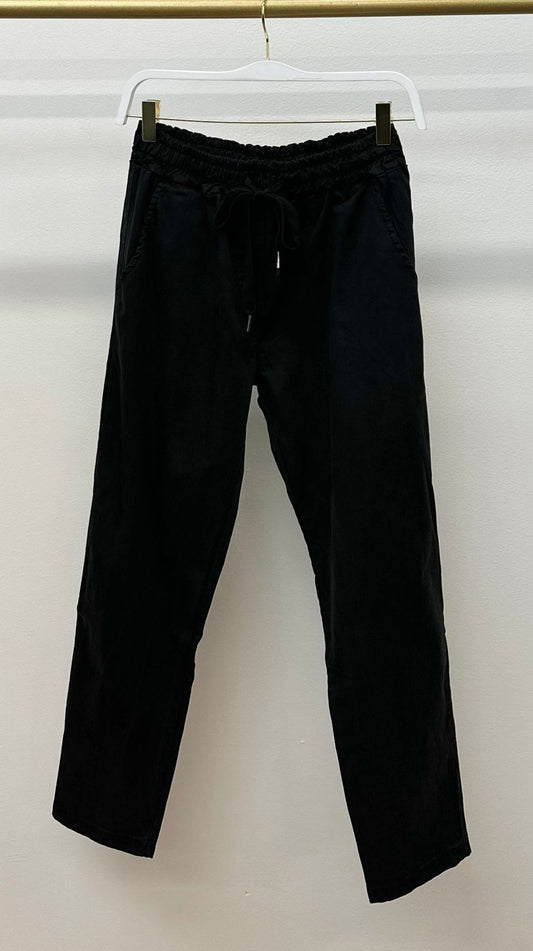 Drawstring Lightweight Jogger- Black