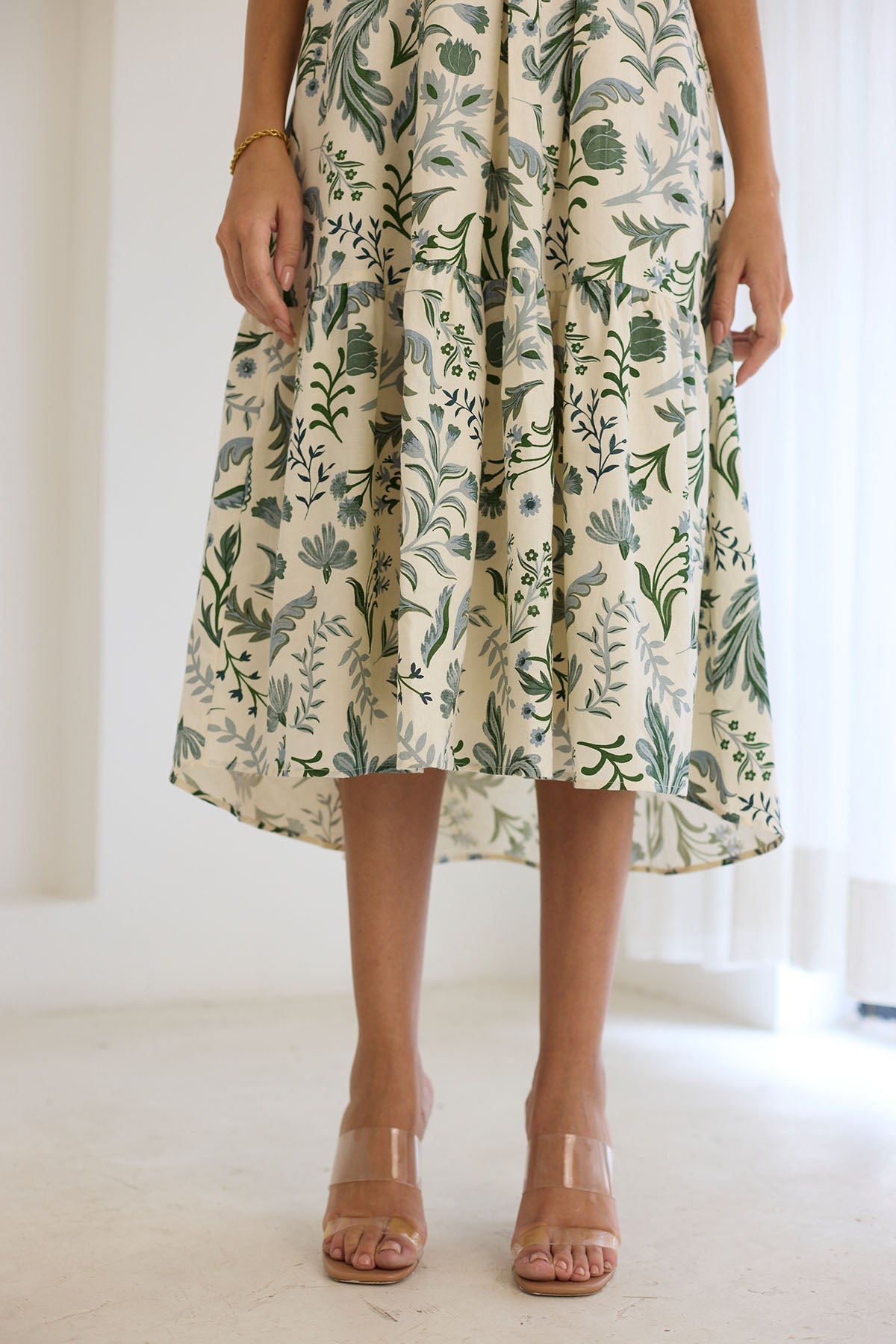 Sumatra Midi Dress- Forest Bliss