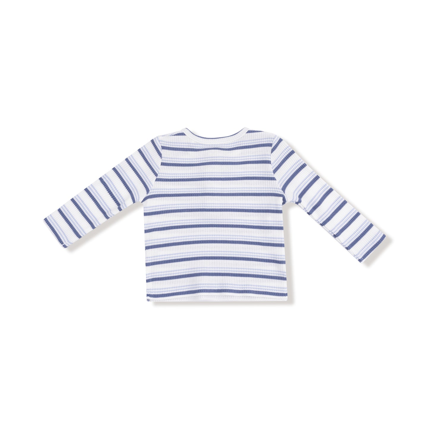 Vintage Stripe L/S Henley- Blue