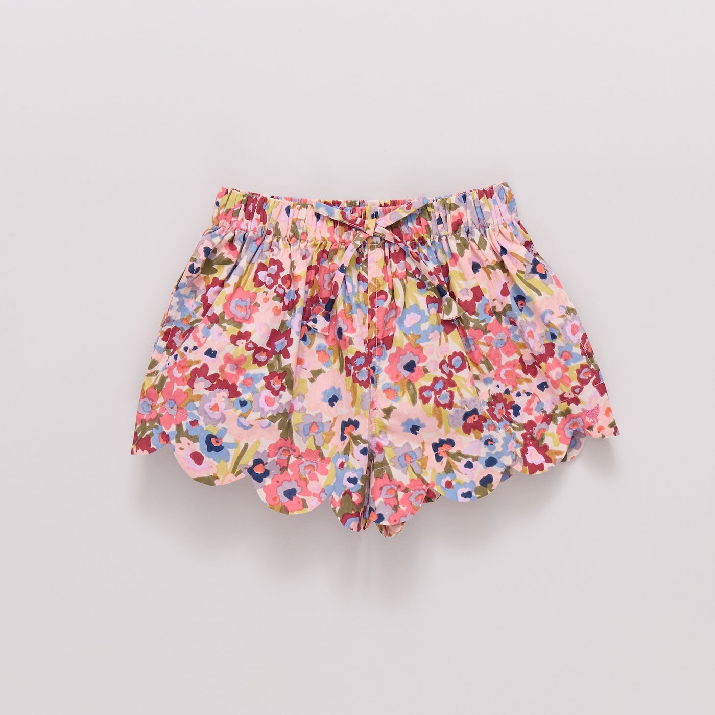 Girls Scallop Short- Sketch Floral