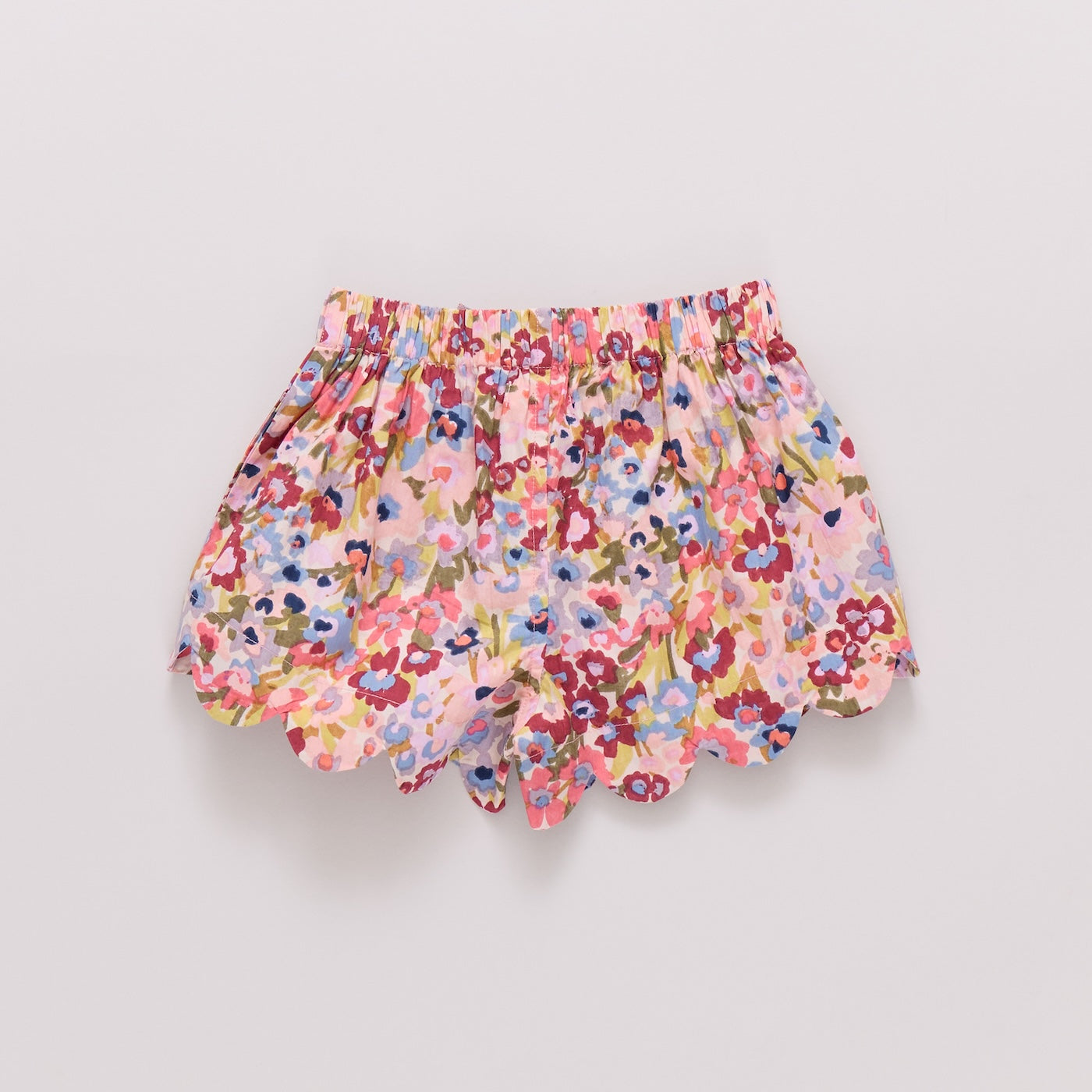 Girls Scallop Short- Sketch Floral