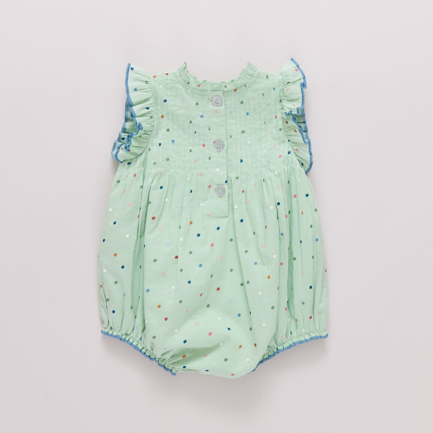 Baby Girls Jaipur Bubble- Pastel Green Polka Dot