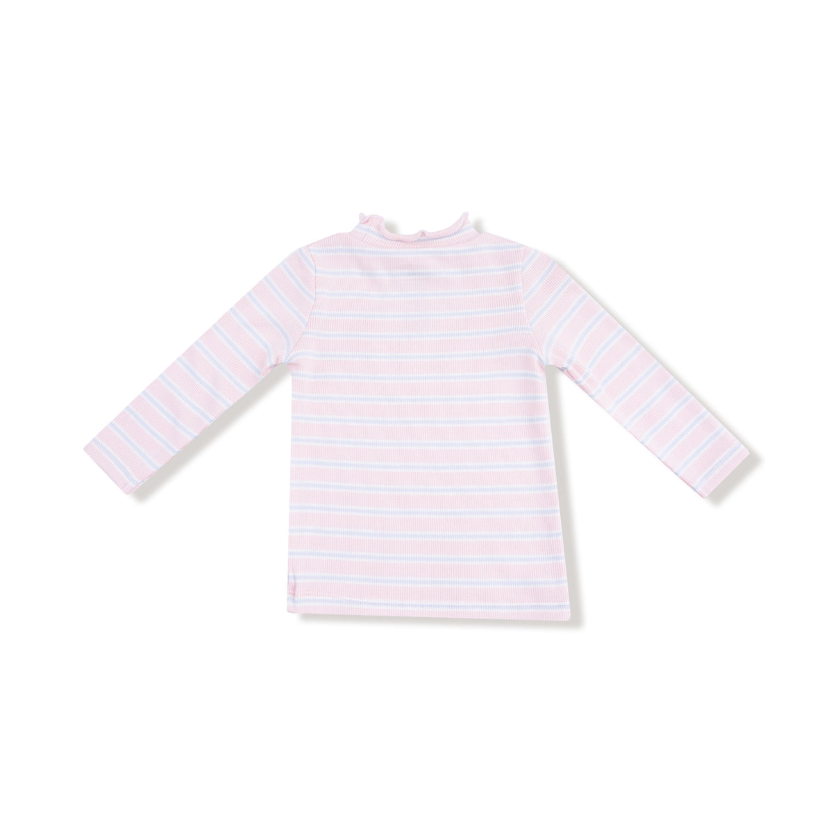 Mock Turtle Neck- Pink Multi Stripe