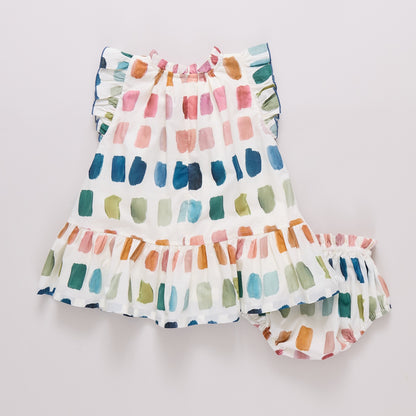 Baby Girls Harper Dress Set- Paint Swatches