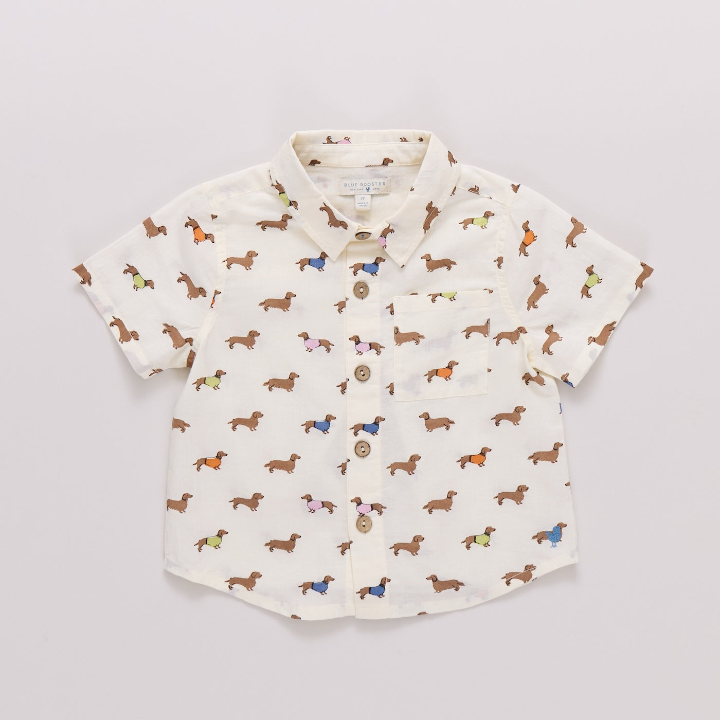 Baby Boys Jack Shirt- Dachshunds in Sweaters