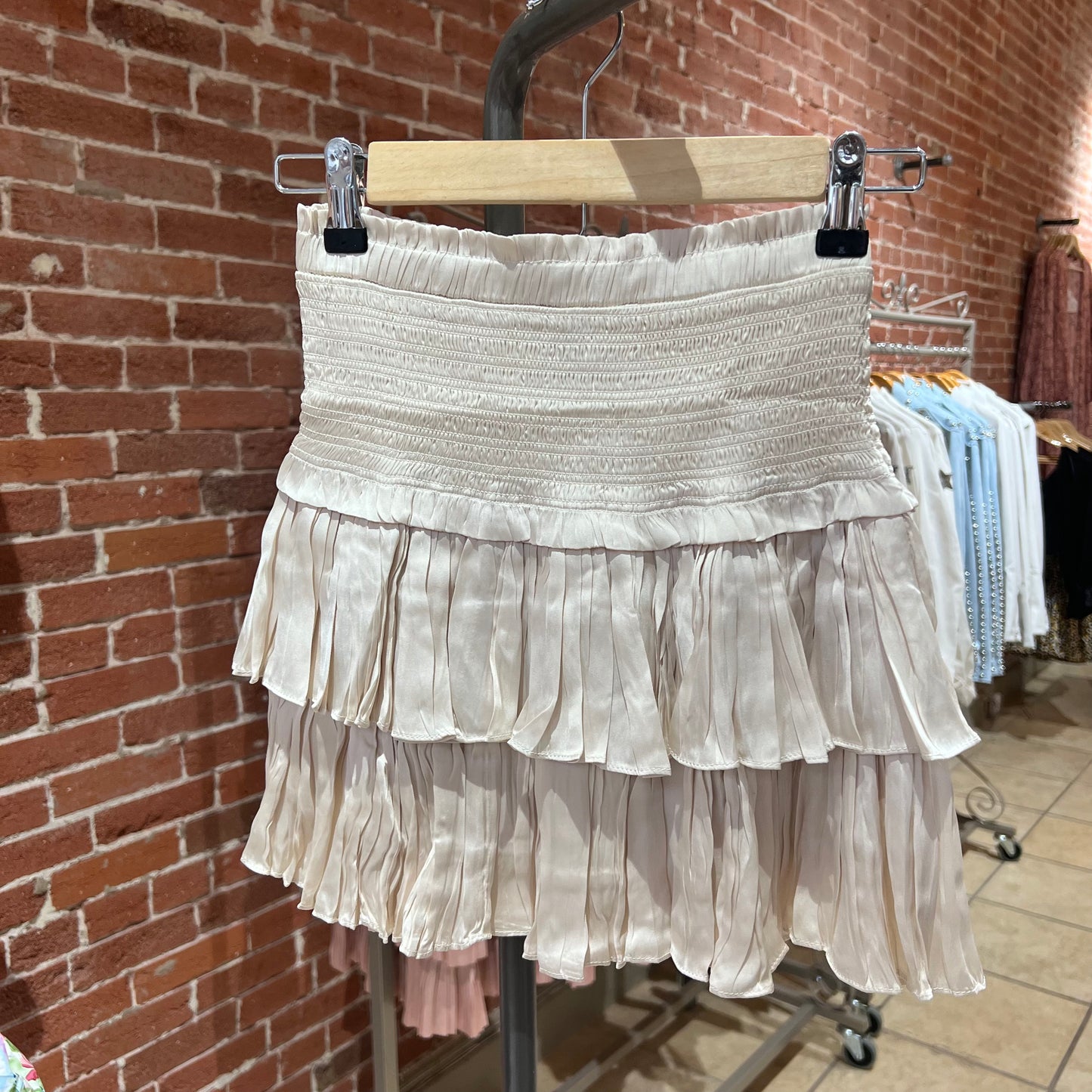 Silky Smocked Skirt