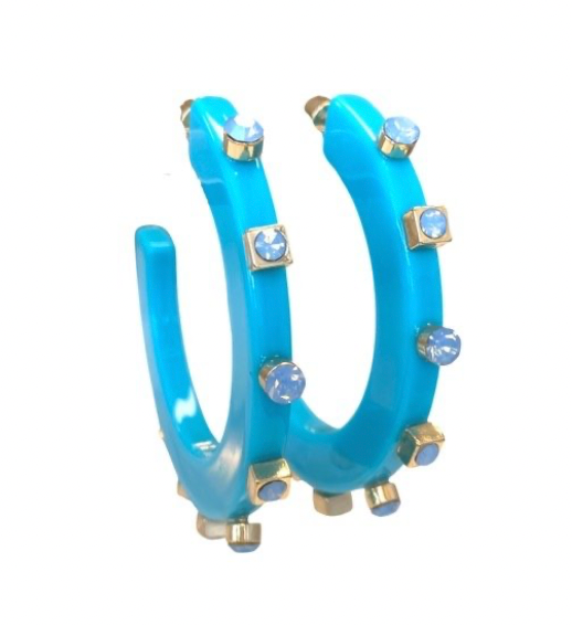 City Girl Large Jewel Hoop Earrings