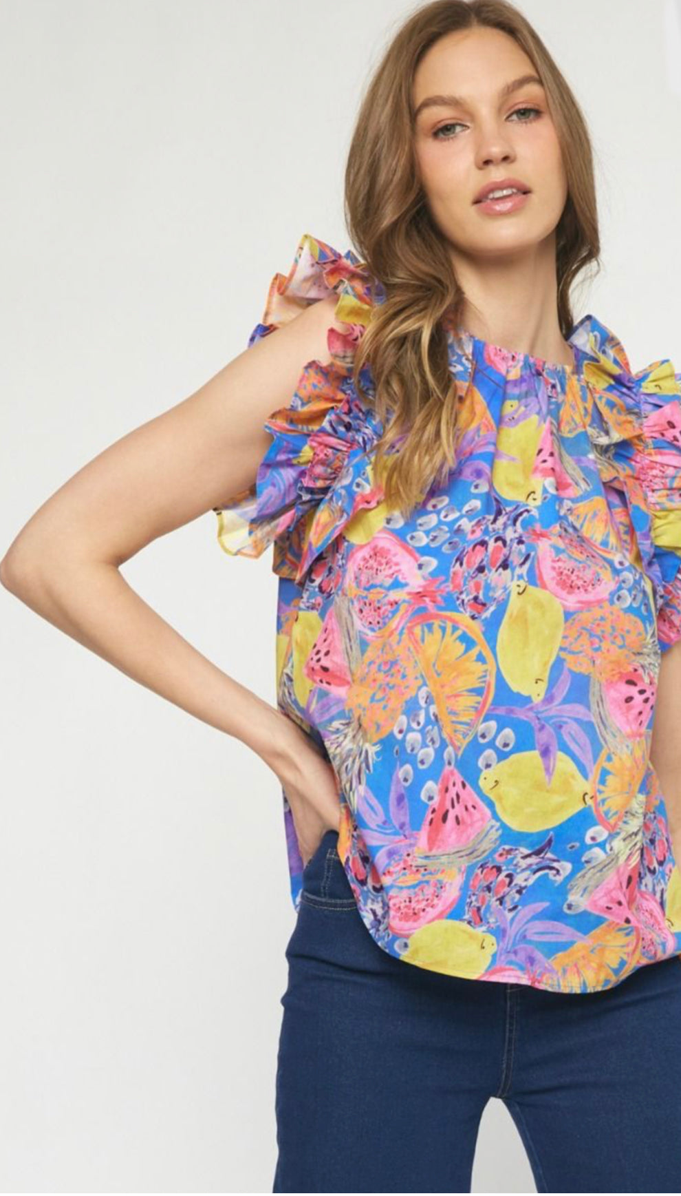 The Lainey Top- Blue
